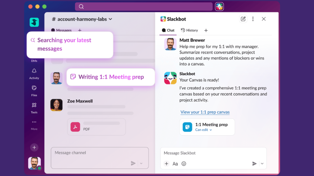Automating Slack standups with ChatGPT Canvas